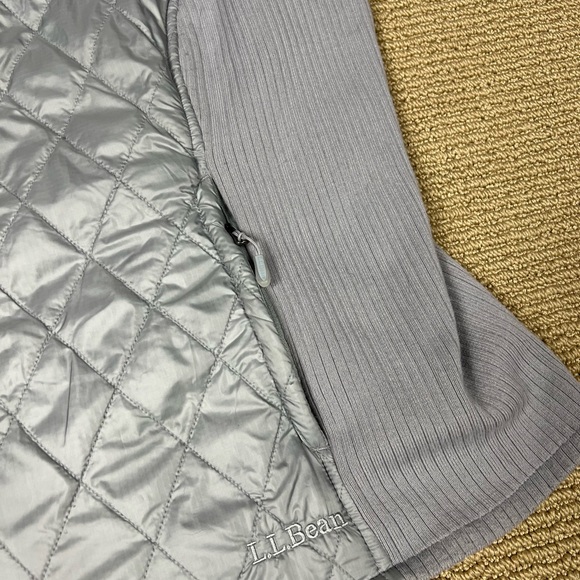 L.L. Bean Women's Gray Quilted Vest - Picture 3 of 11